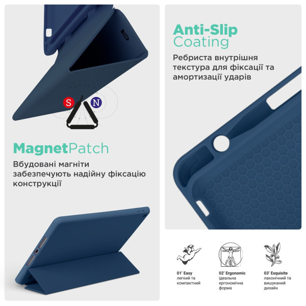 Фото - Чехол для планшета Armorstandart Smart Fold Pen for Samsung Galaxy Tab A9 Dark Blue (ARM74990)