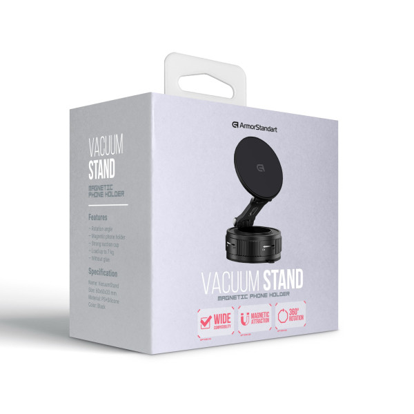 Фото - Автодержатель Armorstandart VacuumStand black (ARM86346)