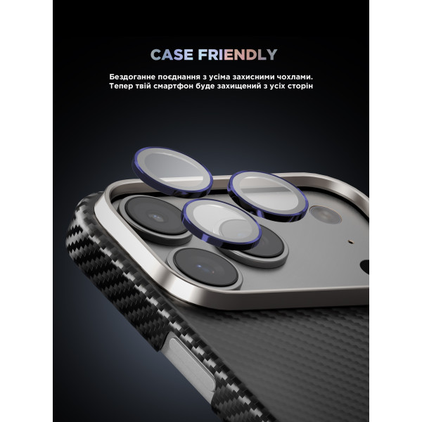 Фото - Защитное стекло для смартфона Armorstandart для камеры Supreme BI for iPhone 17 Pro/17 Pro Max Blue (ARM86439)