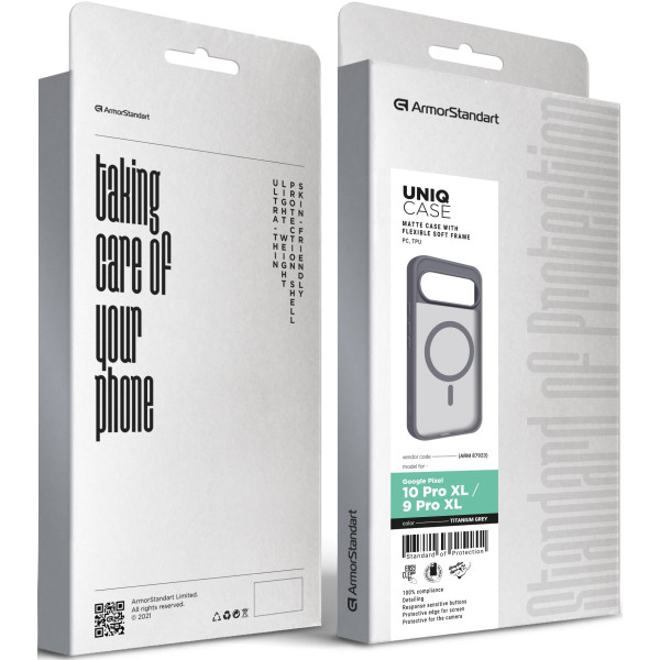 Фото - Чехол для смартфона Armorstandart Uniq MagCase for Google Pixel 10 Pro XL / 9 Pro XL Titanium Grey (ARM87923)