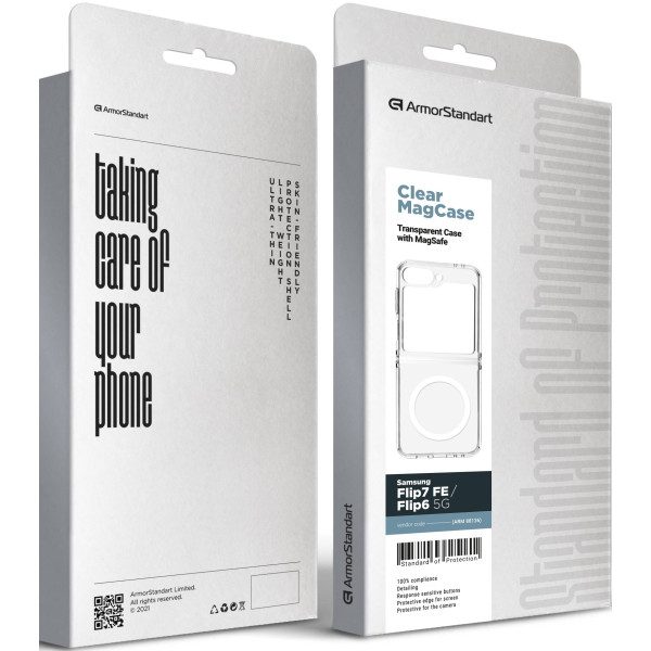 Фото - Чехол для смартфона Armorstandart Clear MagCase for Samsung Flip7 FE / Flip6 5G Transparent (ARM88136)