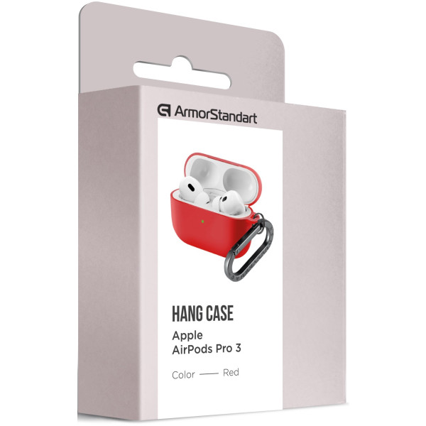 Фото - Чехол для наушников Armorstandart Hang Case for Apple AirPods Pro 3 Red (ARM88282)