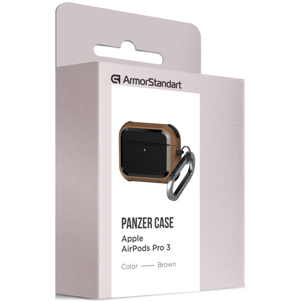 Фото - Чехол для наушников Armorstandart Panzer for Apple Airpods Pro 3 Brown (ARM88287)