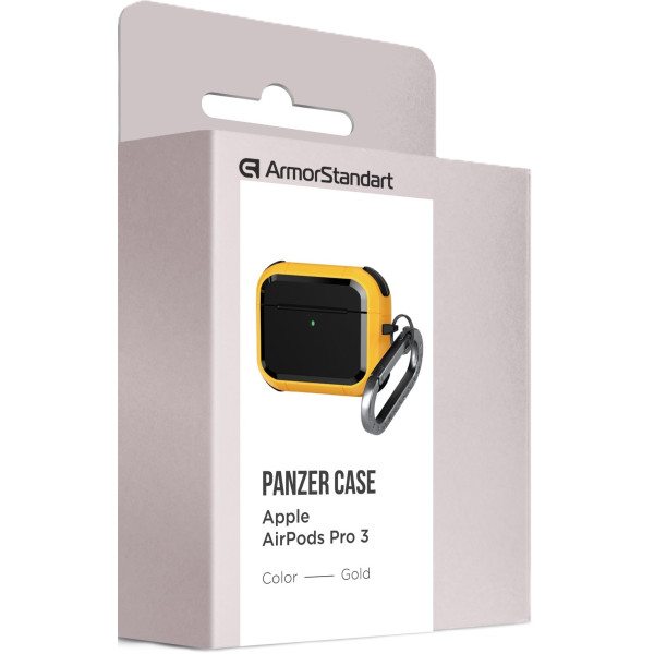 Фото - Чехол для наушников Armorstandart Panzer for Apple Airpods Pro 3 Gold (ARM88288)