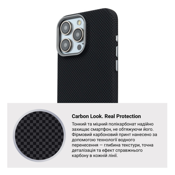 Фото - Чехол для смартфона Armorstandart LikeCarbon2 MagCase for Apple iPhone 16 Pro Max Kevlar Black (ARM88382)