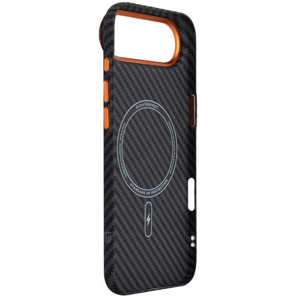Фото - Чехол для смартфона Armorstandart LikeCarbon2 SE MagCase for Apple iPhone 17 Air Black Orange (ARM89155)