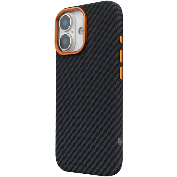 Фото - Чехол для смартфона Armorstandart LikeCarbon2 SE MagCase for Apple iPhone 17 Black Orange (ARM89160)