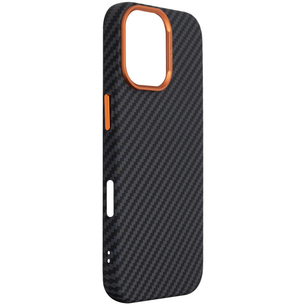 Фото - Чехол для смартфона Armorstandart LikeCarbon2 SE MagCase for Apple iPhone 17 Black Orange (ARM89160)
