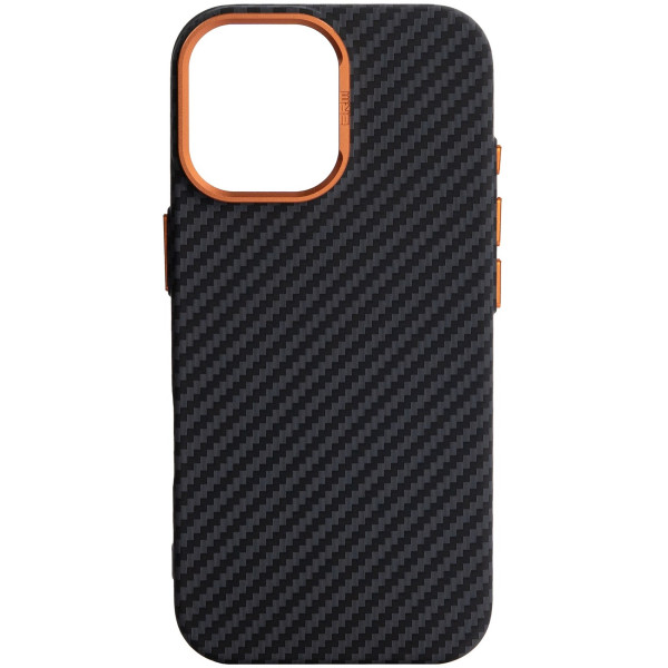 Фото - Чехол для смартфона Armorstandart LikeCarbon2 SE MagCase for Apple iPhone 17 Black Orange (ARM89160)