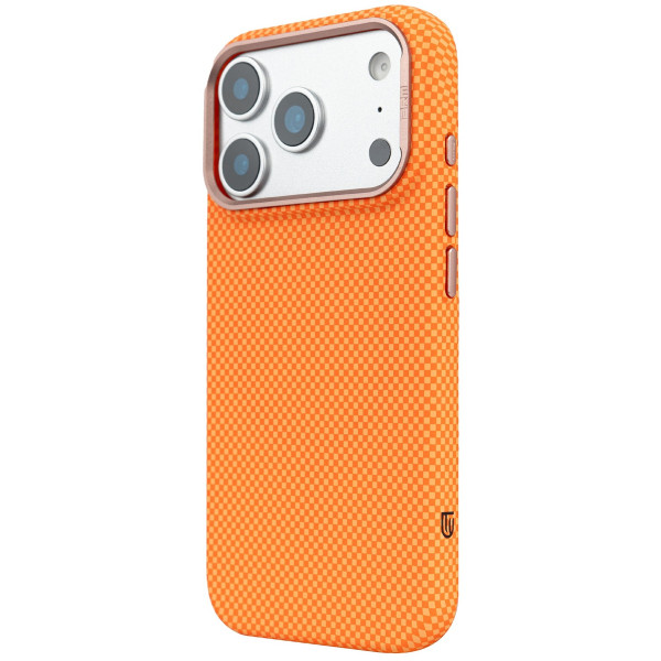 Фото - Чехол для смартфона Armorstandart LikeCarbon2 SE MagCase for Apple iPhone 17 Pro Kevlar Orange Rose Gold (ARM89168)