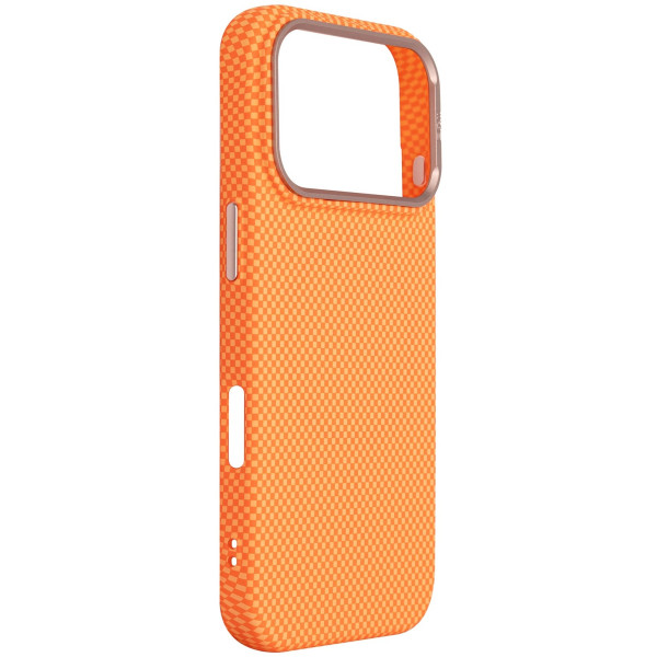 Фото - Чехол для смартфона Armorstandart LikeCarbon2 SE MagCase for Apple iPhone 17 Pro Kevlar Orange Rose Gold (ARM89168)