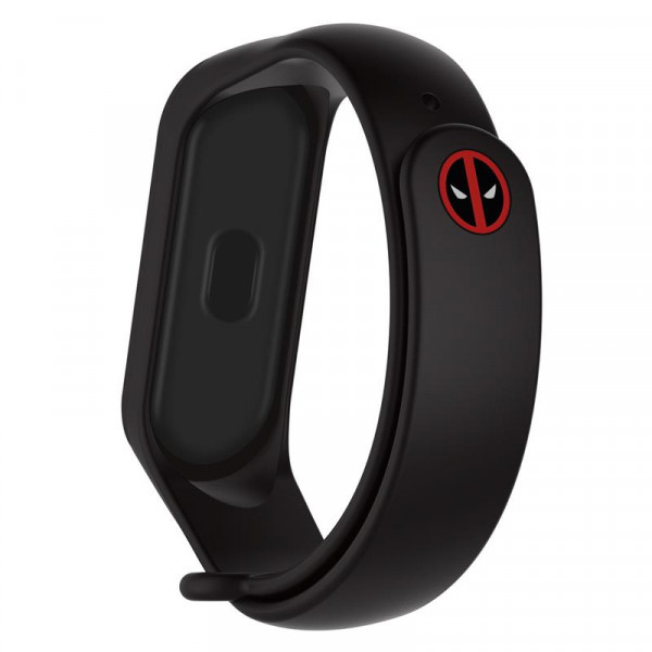 Фото - Ремешок для фитнес-браслета Armorstandart Superhero Edition for Xiaomi Mi Band 4/3 Deadpool Black (ARM55068)