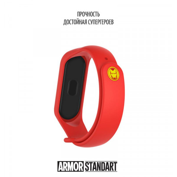Фото - Ремешок для фитнес-браслета Armorstandart Superhero Edition for Xiaomi Mi Band 4/3 Iron Man Red (ARM55062)