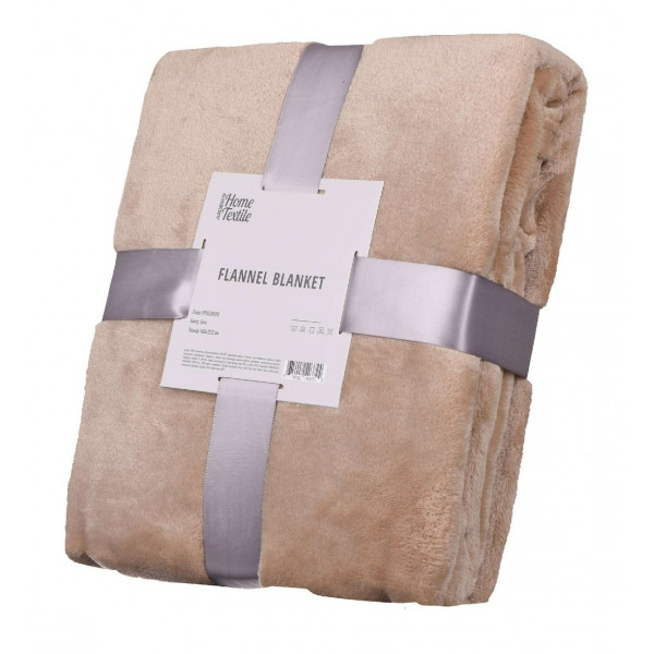 Фото - Плед полуторный Ardesto Flannel 160х200 см бежевый (ART0205SB)