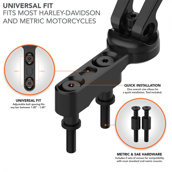 Фото - Держатель для мобильного устройства Rokform Pro Serie Polished Alu Motorcycle Perch Mount (334201P-PA)