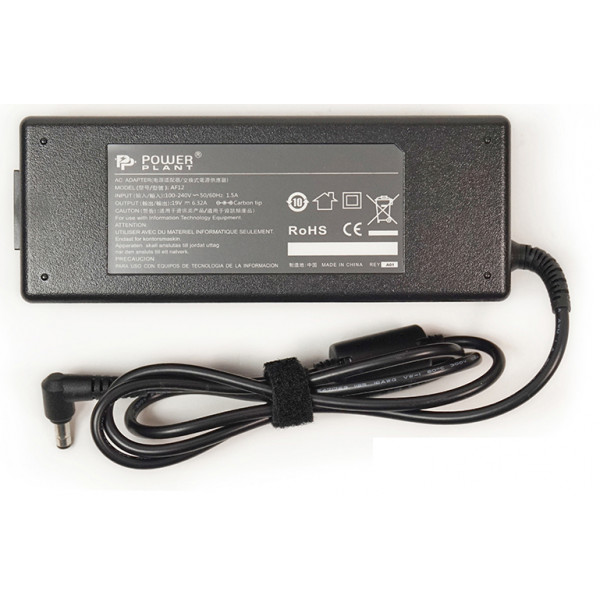 Фото - Зарядное устройство для ноутбука PowerPlant Asus 220V 19V 120W 6.32A (AS120F5525)