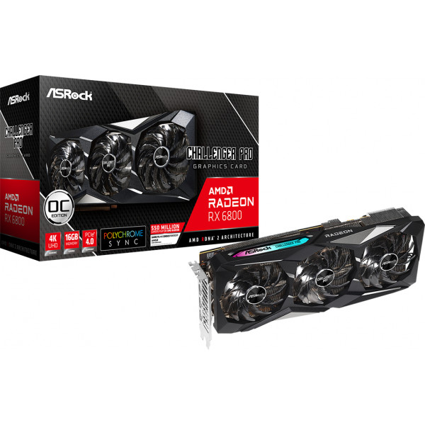 Фото - Видеокарта ASRock Radeon RX 6800 Challenger Pro (RX6800 CLP 16GO)