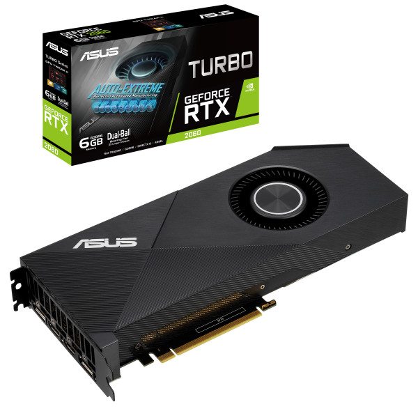 Фото - Видеокарта Asus GeForce RTX 2060 Turbo 6GB GDDR6 192bit (TURBO-RTX2060-6G)