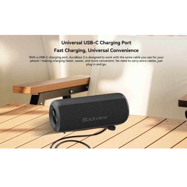 Фото - Портативная акустика Blackview AuraBass 3 Black (6931548324775)