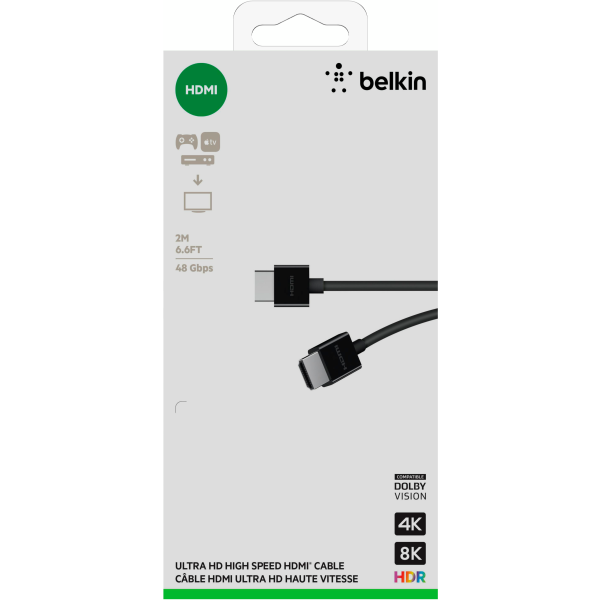 Фото - Кабель HDMI Belkin HDMI (M/M) Belkin 2 м Black (AV10175BT2MBKV2)