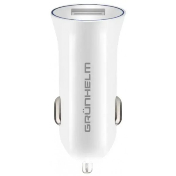 Фото - Автомобильное зарядное устройство Grunhelm 5V 1.5А - 1 USB White (GCC-08)