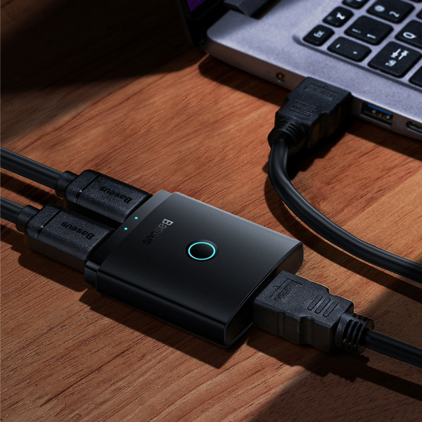 Фото - Переходник HDMI Baseus AirJoy Series 2-in-1 Bidirectional HDMI Switch with 1m Cable Cluster Black (B01331105111-01)