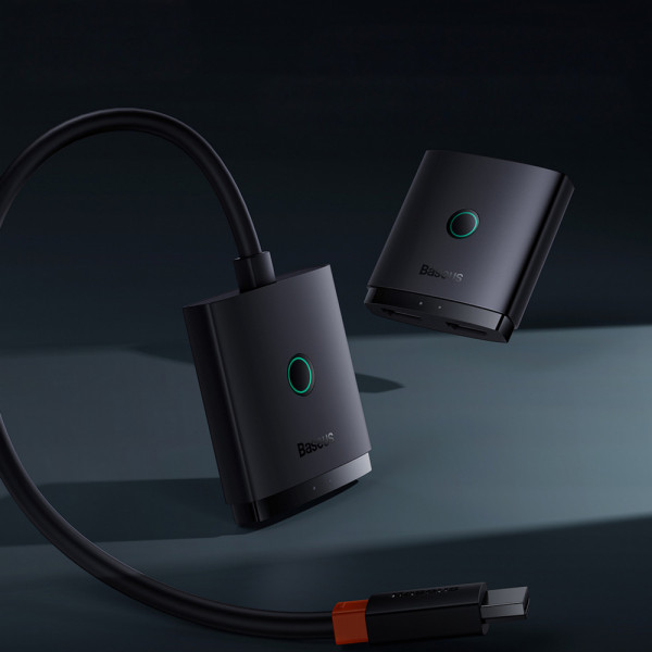 Фото - Переходник HDMI Baseus AirJoy Series 2-in-1 Bidirectional HDMI Switch with 1m Cable Cluster Black (B01331105111-01)