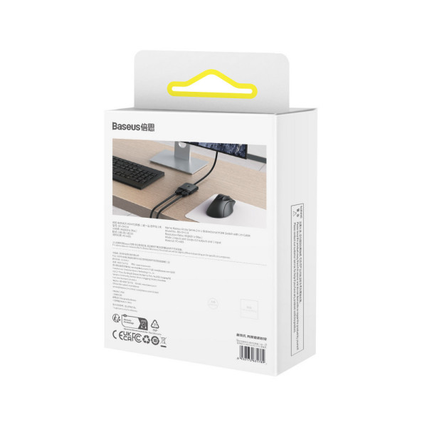 Фото - Переходник HDMI Baseus AirJoy Series 2-in-1 Bidirectional HDMI Switch with 1m Cable Cluster Black (B01331105111-01)