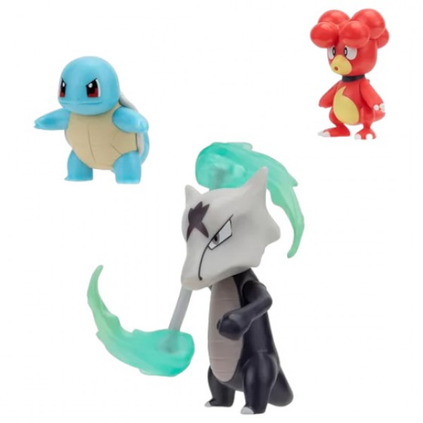 Фото - Набор игровых фигурок Pokemon W19 - МАГБИ, СКВИРТЛ, АЛОЛА МАРОВАК (PKW3600)