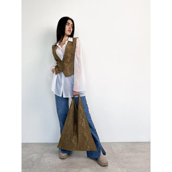 Фото - Шоппер ART KNIT Python рыжая 50x60 см (037892)