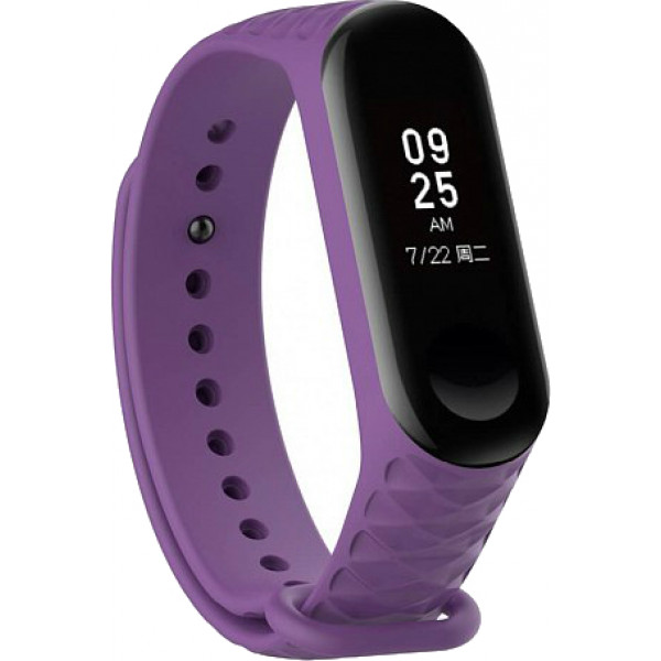 Фото - Ремешок для фитнес-браслета Xiaomi Ribbed Strap for Mi Band 3 Lilac (XMB3-RIB-LIL)