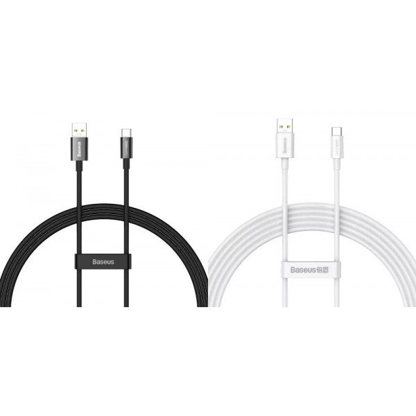 Фото - Кабель синхронизации данных Baseus Superior Series Supervooc Fast Charging Data Type-C 65W 1 m White (CAYS000902)