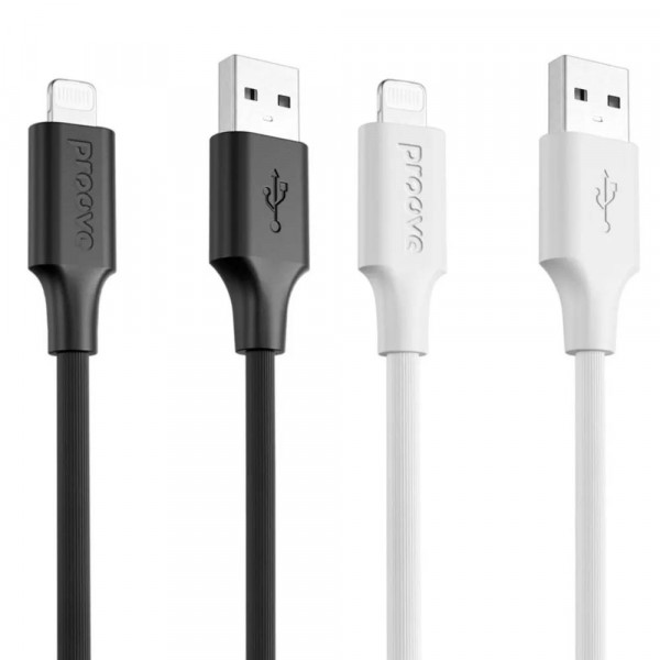Фото - Кабель синхронизации данных Proove Striped Silicone Lightning 1m White (CCSS00001102)