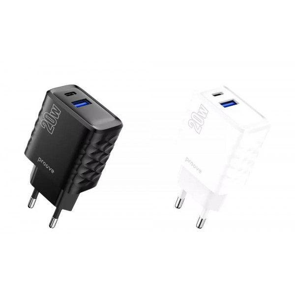 Фото - Сетевое зарядное устройство Proove Surge 20W USB + Type-C White (WCSS20120002)