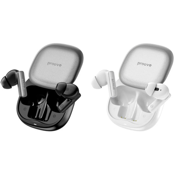 Фото - Наушники вкладыши беспроводные TWS Proove NoLimit TWS with Hybrid ANC (APP) White/Silver (TWNL0001AP26)
