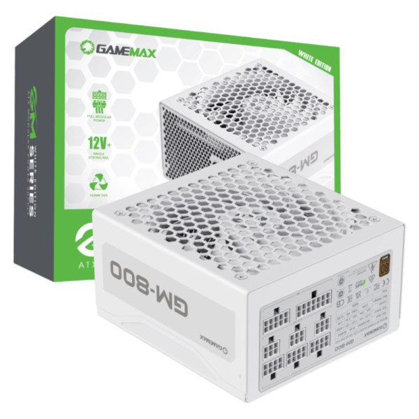 Фото - Блок питания для ПК Gamemax GM-800 Modular White Фото - Блок питания для ПК Gamemax GM-800 Modular White