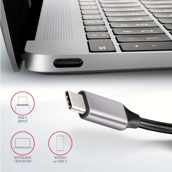 Фото - Хаб USB AXAGON USB-C 6IN1 0.2m (HMC-6H4A)