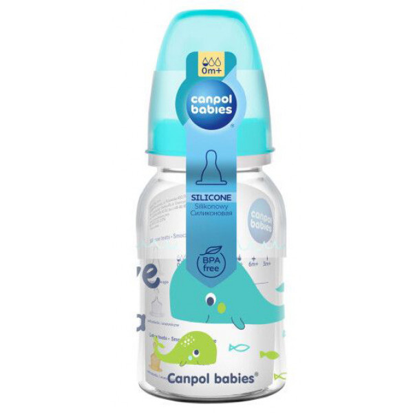 Фото - Бутылочка для кормления Canpol babies 120 мл PP LOVE&SEA - бирюзовая (59/300_tur)