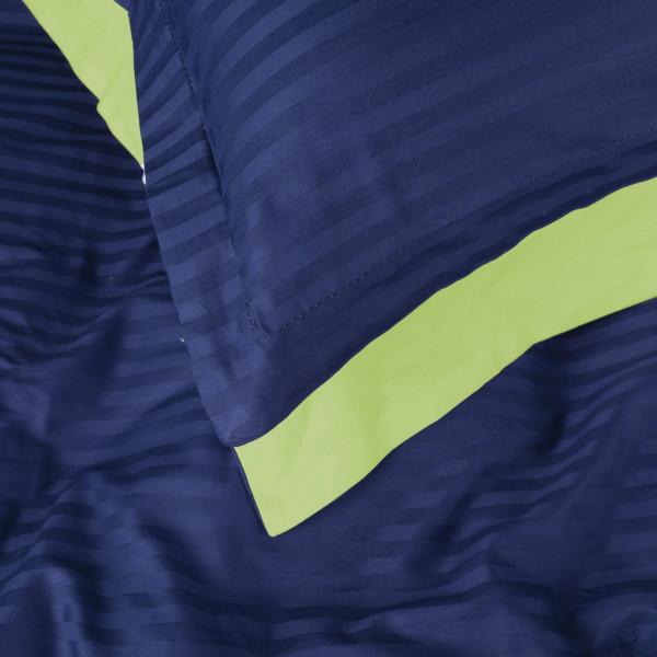 Фото - Комплект постельного белья детский MirSon Satin Stripe 30-0021 + 30-0016 Ballat 110х140 (2200005247594)