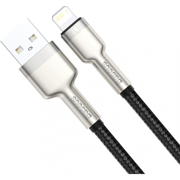 Фото - Кабель синхронизации данных Baseus Cafule Metal USB-Lightning 2m Black (CALJK-B01)