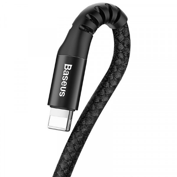 Фото - Кабель синхронизации данных Baseus Fish Eye Spring Data USB to Lightning 1m Black (CALSR-01)