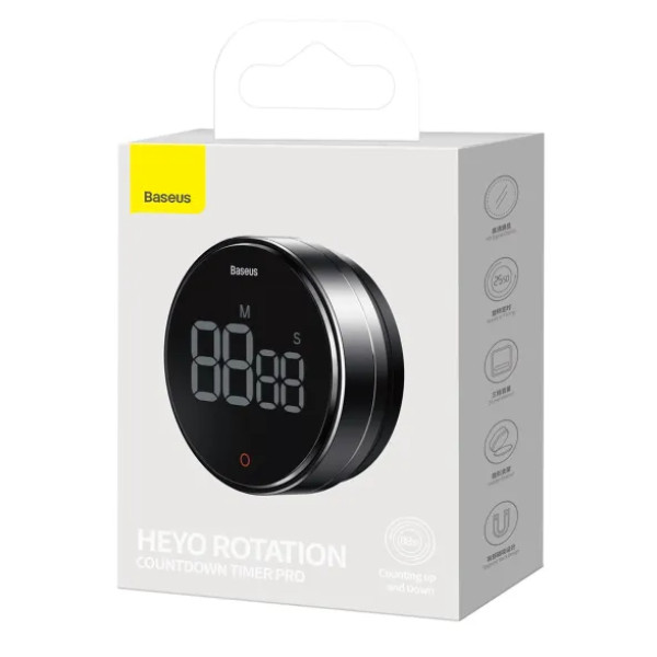 Фото - Кухонный таймер цифровой Baseus Pro Dark Grey (FMDS000013)