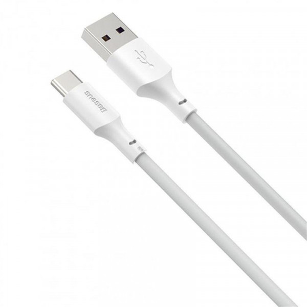 Фото - Кабель синхронизации данных Baseus Simple Wisdom USB-USB-C 1.5m White (TZCATZJ-02)