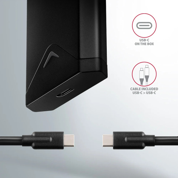Фото - Внешний карман AXAGON USB-C 10Gbps - M.2 NVMe SSD BLACK ARROW box (EEM2-UB2)