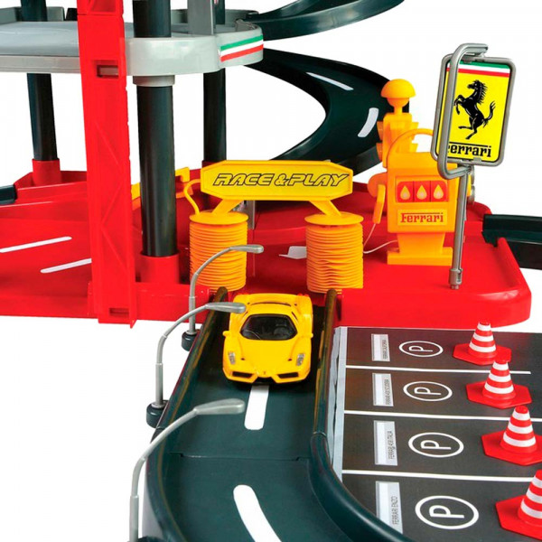 Фото - Игровой набор Bburago Гараж Ferrari (3 уровня, 2 машинки 1:43) (18-31204)