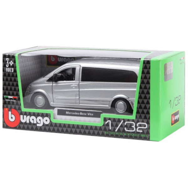 Фото - Коллекционная машинка 1:32 Bburago Mercedes-Benz Vito (серебристый, 1:32) (18-43028)