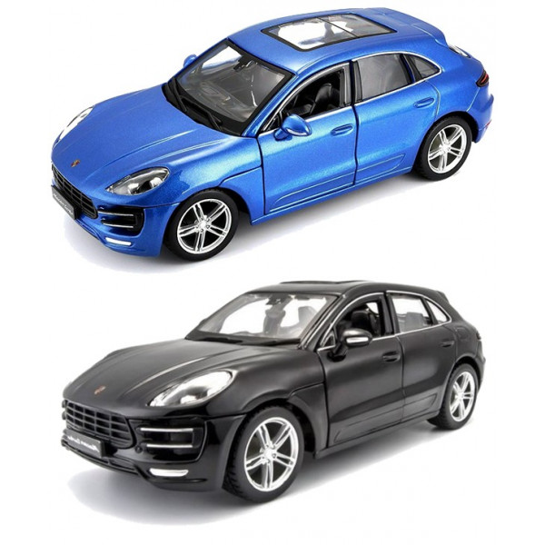 Фото - Коллекционная машинка 1:24 Bburago Porsche Macan (черный, синий 1:24) (18-21077) в асс.