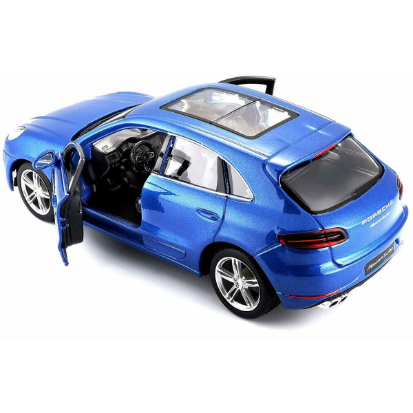 Фото - Коллекционная машинка 1:24 Bburago Porsche Macan (черный, синий 1:24) (18-21077) в асс.