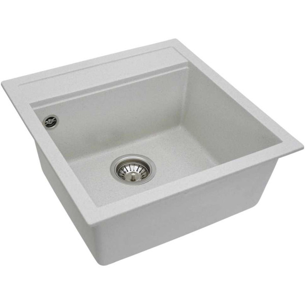 Фото - Мойка кухонная+смеситель VALESO FIESTA белая в точку +сифон