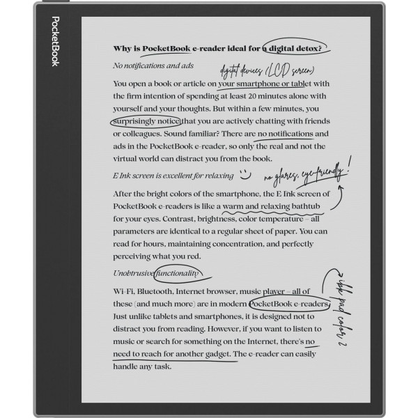 Фото - Электронная книга PocketBook InkPad Eo PB1042 Mist Grey (PB1042-M-WW)